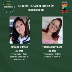 Cinco candidatas concorrem a soberanas de So Jos do Sul