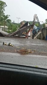 Atingidos pelo temporal em Harmonia devem contatar Bombeiros 