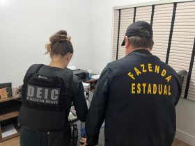 Policiais da 1 Delegacia de Montenegro deram apoio  Operao Abate, organizada pela Polcia Civil de Santa Catarina