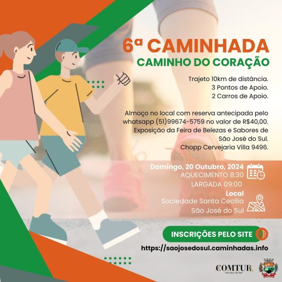 6 Caminhada ‘Caminho do Corao’, de So Jos do Sul, ocorre no dia 20