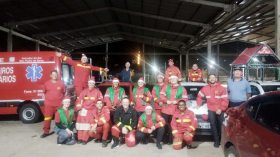 Tradicional passagem do Papai Noel dos Bombeiros Voluntrios de Salvador do Sul e So Pedro da Serra  realizada